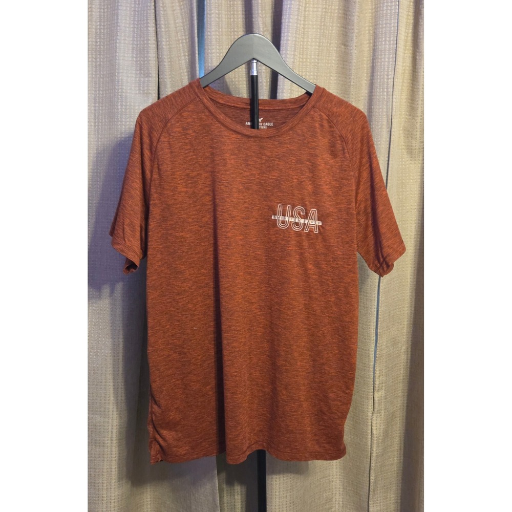 American Eagle 360 Extreme Flex USA Graphic‎ T-Shirt Men's Size Large Red